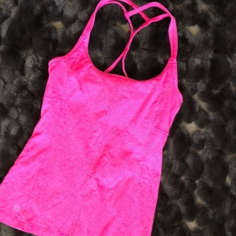 Athleta pink racer back workout top